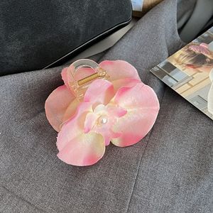 Spring Summer Dry <b>Flower</b> Rhinestone Mini Plastic Fabric <b>Sweet</b> Style Unisex Hair Claw Clip Shark Clip Holiday Daily Party - Product Image 5