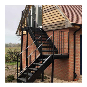 Chinesischer Lieferant: Außenmetalltreppen, Rostbeständig, Schmiedeeiserne Treppen, Außenwandmontierte Treppen - Product Image 2