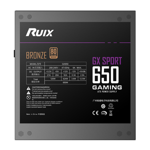 Bộ nguồn Ruix GX650 650 Watt Bronze 80+ PC Desktop Gaming, nguồn máy tính ATX MATX, PSU 650W - Product Image 2