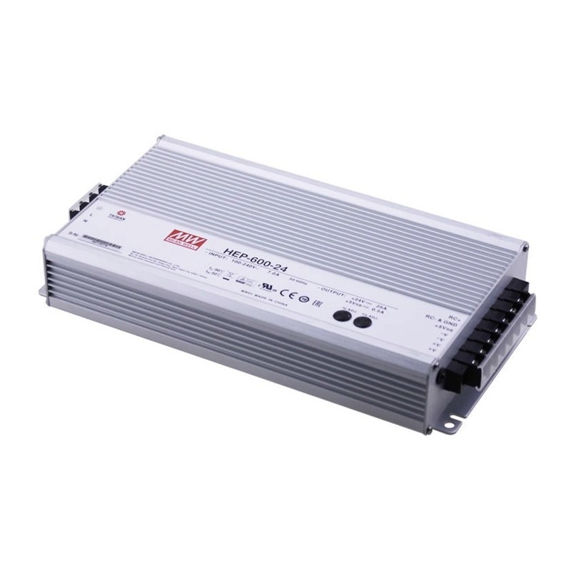 HEP-600-24 600W 24V 25A безвентиляторный герметичный источник питания для суровых условий