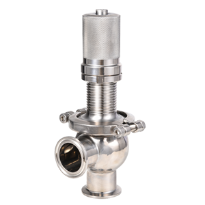 Vanne de sécurité sanitaire en acier inoxydable 3'' 5 bars à commande manuelle Tri-Clamp pour la réduction de pression et le soulagement de la pression de l'eau - Product Image 1