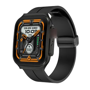 1.96 Inch 3D Flexible Design Fashion Fitness Tracker 120+ Sports Modes BT Call IP67 Waterproof Smartwatch OA88