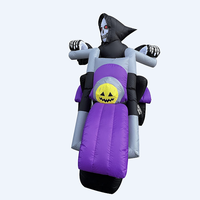 Vente en gros Décorations gonflables pour Halloween Décoration gonflable de cour extérieure pour moto Halloween Ghost Drive