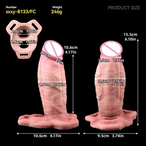 S8133 Realistic Soft <b>Silicone</b> Penis Sleeves with Strap on Other Sex Toy for Adult - Product Image 6