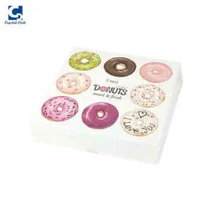 Confezione in plastica con scatole per manici scatola per Dessert quadrata scatola per pasticceria con griglia portatile bianca