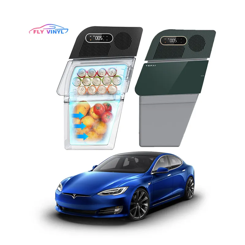 Acessórios para carros modelo 3 YX S, geladeira portátil de 15L para carros, geladeira para carros, com grande capacidade, para viagens, acampamento, Tesla