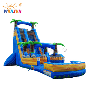 Parc gonflable extérieur de glissière d'eau de parc aquatique d'explosion de glissières d'eau d'enfants - Product Image 2