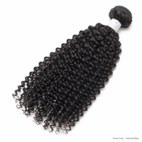 Extensions de cheveux humains brésiliens bouclés crépus 12A, 100 % vierges non traités, tissage de cheveux naturels noirs