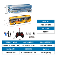 LK Toys Voiture Scolaire Télécommandée 1:32 - Prête à l'emploi Intérieur/Extérieur avec Télécommande et Câble USB