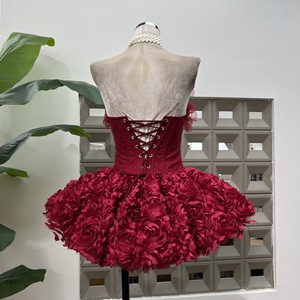 Jupe de ballet en maille à fleurs bouffantes à sept couleurs, nouvelle collection 2025, avec bretelles à la taille en forme d'arête de poisson - Product Image 6