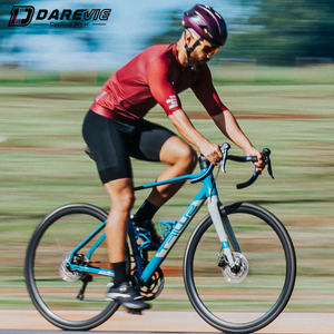 قميص ركوب الدراجات Darevie بلون سادة، زي موحد سلس ومسامي لركوب الدراجات - Product Image 2