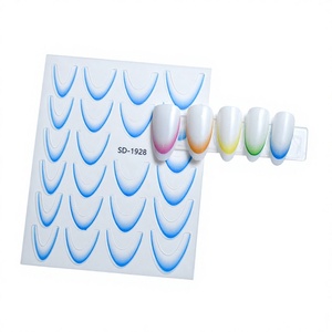 ZHI JIA Nouveaux autocollants pour ongles à dégradé fin à 12 couleurs, autocollants français pour ongles - Product Image 5