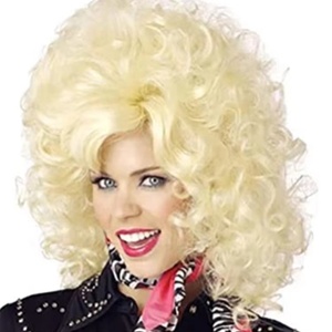 Peluca de Halloween para Mujer Inspirada en Personajes Femeninos - <span class=keywords><strong>Pelo</strong></span> Largo <span class=keywords><strong>Rizado</strong></span> Natural Dorado para Fiestas - Product Image 2