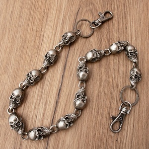 Cadena de cintura para jeans estilo hip-hop, accesorio de joyería con diseño de calavera, colgante de marca personalizado, cadena de billetera con eslabones - Product Image 4