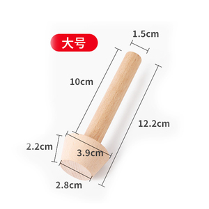 Moule à tarte en bois créatif, bâton de broyage en bois, tampon à <span class=keywords><strong>pâtisserie</strong></span>, marteau en bois, outil de cuisson, moule à base de tarte - Product Image 5