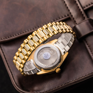Reloj Mecánico Automático para Mujer MIGE, Caja de Oro Amarillo, Cristal de Zafiro, Esfera con Diamantes, 38 mm, Redondo, Analógico, de Lujo y Moda - Product Image 5