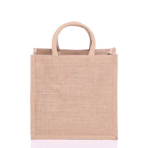 Sac de transport en Jute, contenant pliable, léger et <span class=keywords><strong>pas</strong></span> <span class=keywords><strong>cher</strong></span>, <span class=keywords><strong>naturel</strong></span>, pour les courses, livraison gratuite - Product Image 5