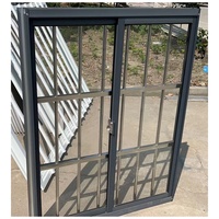 Marco de ventana corredera de aluminio de diseño moderno, ventanas corredizas de vidrio de doble acristalamiento con protección antirrobo para dormitorio escolar
