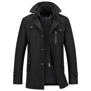 <span class=keywords><strong>Manteau</strong></span> en <span class=keywords><strong>laine</strong></span> pour <span class=keywords><strong>homme</strong></span> Fitspi, automne-hiver, col double, style européen, taille européenne, fabrication en usine - Product Image 3