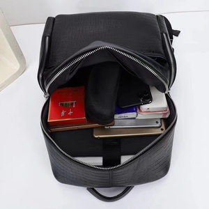Custom Full Grain Naturally Two-Way Daypack High Quality Black Cowhide Genuine Real <b>Leather</b> <b>Laptop</b> <b>Backpack</b> Bag Mens - Product Image 5