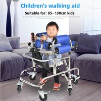 Cadre de marche et déambulateur pour enfants avec roues pour l'entraînement des membres inférieurs et l'aide à la position debout - Modèle MK-W005