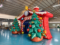 Arche de Noël gonflable de luxe, décoration de Noël gonflable avec rennes, décoration de fêtes