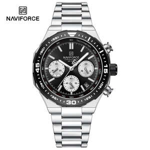 Vente flash NAVIFORCE 8049 Montres pour hommes Quartz Mode Affaires Classique Étanche Bracelet en acier inoxydable Montre-bracelet 2025 - Product Image 2
