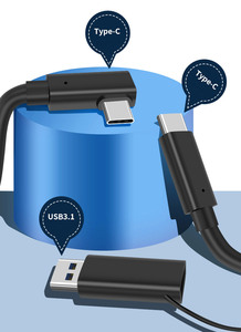 Dailyetech สายเคเบิ้ล2 in 1, 5M 2 in 1สำหรับ Oculus Quest 2 Link สาย USB 3.0 Link Type C การถ่ายโอนข้อมูลอย่างรวดเร็วอบไอน้ำ <span class=keywords><strong>VR</strong></span> - Product Image 4