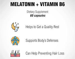 <span class=keywords><strong>Mélatonine</strong></span> <span class=keywords><strong>3</strong></span> <span class=keywords><strong>mg</strong></span> Supplément de vitamine B6 60 capsules <span class=keywords><strong>Mélatonine</strong></span> naturelle pour bien se reposer Vitamine B6 pour les amateurs d'entraînement En stock - Product Image 2