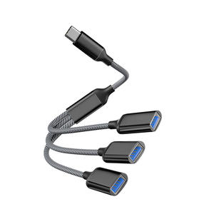 Extensor Multipuerto Inteligente USB 2.0 <span class=keywords><strong>Tipo</strong></span>-<span class=keywords><strong>C</strong></span> de Aleación de Aluminio de Alta Calidad, 25 cm, Divisor de Carga, Convertidor <span class=keywords><strong>OTG</strong></span> Multiinterfaz - Product Image 5