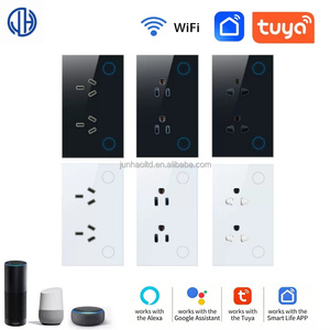 Enchufes de Pared Inteligentes WiFi con Interruptores Táctiles, Productos para el Hogar Inteligente Alexa y Google, Enchufe Eléctrico Estadounidense de 15 A, 2.4 G Inalámbrico - Product Image 1