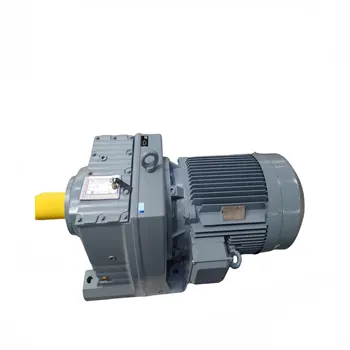 High precision R series inline helical gear motor electric motor and gearbox for gold hammer mill