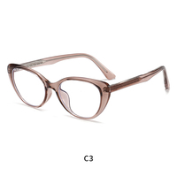 Lunettes anti-lumière bleue BK 99027O, monture CP TR œil de chat, transparentes roses, pour femmes, verres clairs, anti-fatigue oculaire, lunettes de mode pour ordinateur