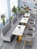 Banc de rangement capitonné orange ambré avec assise relevable et panneau latéral à motif marbré pour restaurant moderne, canapé, café, salle à manger