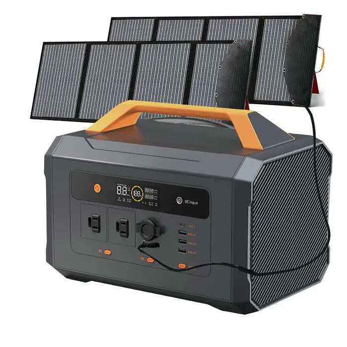 Portable Inverter Lithium LiFePO4 Power Station 1200W Solar Panel Battery 1008wh Solar Generator for Camping