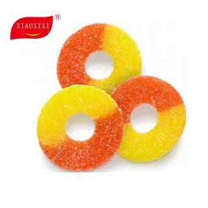 Sweets Candy En Jelly Ring Gummy Snoep Met Zure Poeder Halal Snoep