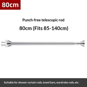 Tringle télescopique en acier inoxydable <span class=keywords><strong>sans</strong></span> perçage, design moderne et simple, pour salle de bain, rideau, penderie, support de serviettes 1 - Product Image 6