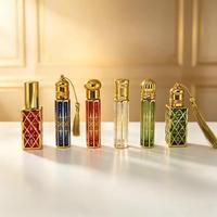 Flacons roll-on en verre de luxe de 3 ml, 6 ml, 10 ml, 12 ml, formes et couleurs variées, rechargeables pour parfum et huile essentielle