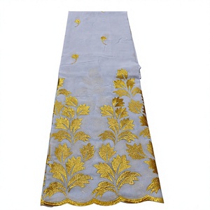 High Quality Woven Combed Cotton Voile <b>Fabric</b> Breathable Embroidery Traditional Multicolour Women's Thoub Lafaya Sudanese <b>Medium</b> - Product Image 1