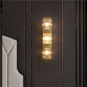 Hiện Đại Sang Trọng LED Đèn Treo Tường Vàng Pha Lê Cổ Điển Thiết Kế Mới Vuông Tường Khung Giá Cho Phòng Khách Sạn Phòng Khách Giường Ánh Sáng Đèn - Product Image 6