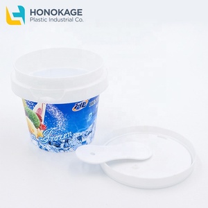 Cubo <span class=keywords><strong>para</strong></span> Helado de PP <span class=keywords><strong>con</strong></span> <span class=keywords><strong>Tapa</strong></span> y Cuchara, Logotipo Personalizado IML, Contenedor Seguro <span class=keywords><strong>para</strong></span> Alimentos de 125 ml, Duradero y Congelable - Product Image 3