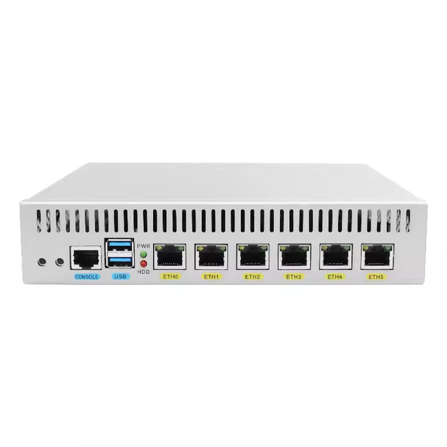 BKHD Factory Silver/Black 6Lan I225 Intel Core I9-1195G7 Firewall VPN Network Hardware Desktop Soft Router Linux Pfsense Ubuntu