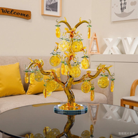 Arbre à Argent Feng Shui en Cristal Pas Cher avec Pièces de Cuivre, Arbre à Lingots Porte-Bonheur pour la Décoration Intérieure