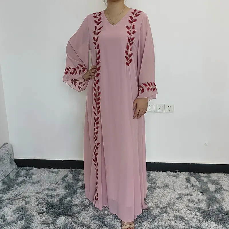 Hight Quality Long Plus Size Arabic Dubai Islamic Abaya Kaftans Women Muslim Dress with Head Wraps Scarfs