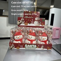 Nouvelle série de jouets en caoutchouc souple de Noël transfrontalière : Père Noël, Bonhomme de neige, Élan – Grand jouet anti-stress à rebond lent, idéal comme cadeau.