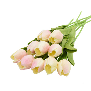 Décoration <span class=keywords><strong>de</strong></span> mariage, fleurs artificielles en soie, tulipes jaunes, fleurs artificielles blanches, bulbes <span class=keywords><strong>de</strong></span> tulipes - Product Image 6