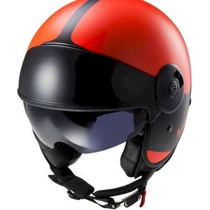 Casco Jet Ls2 Arancione Nero in Fibra Composita S per Moto - Product Image 1