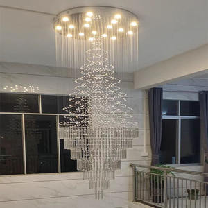 فيلا علوي دوبلكس أوربي حديث ثريا كبيرة الدرج كريستال قلادة طويلة لفندق فيلا مشروع تركيب المنزل - Product Image 5