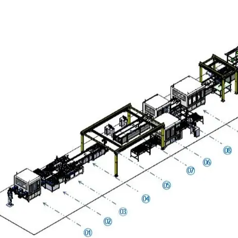 असेंबली प्रिज़मैटिक पैक मॉड्यूल ली आयन स्वचालित उपकरण लाइफपो4 सेल के लिए लिथियम बैटरी बनाने की मशीन उत्पादन लाइन