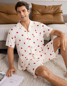 Couple Night Dress Sexy For <b>Men</b> And Women Wholesale Customized Unisex <b>Pajamas</b> <b>Set</b> Summer Tops <b>Shorts</b> Sleepwear Supplier - Product Image 5